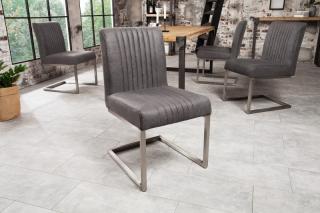 Stolička ASTON GRAY 2 (Luxusná stolička Vintage šedá.)