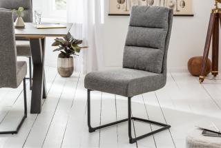 Stolička COMFORT II GRAY (Čalúnená stolička v šedej farbe.)