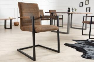Stolička IMPERIAL ANTIK BROWN (Jedálenská stolička s opierkami antická hnedá.)