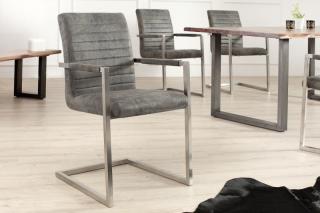 Stolička IMPERIAL ANTIK GREY II (Jedálenská stolička s opierkami antická šedá.)