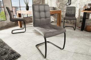 Stolička MODERN VINTAGE GREY (Jedálenská stolička vintage šedá.)