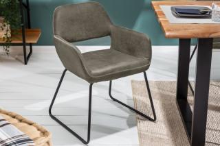 Stolička MUSTANG TAUPE (Luxusná dizajnová stolička v taupe farbe.)