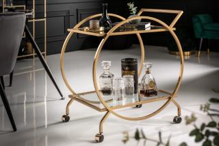 Stolík BELIZE OAK CART (Stolík - servírovací vozík na kolieskach.)