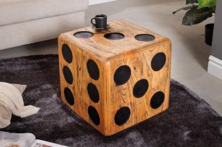 Stolík Cube 41 (Dizajnový malý stolík z masívneho dreva 41cm.)