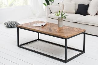 Stolík OLD DOOR MANGO (Industriálny stolík v kombinácii s kovom 100cm.)