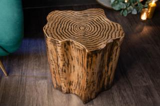 Stolík PURE METAL GOLD (Dizajnový malý stolík z kovu zlatý 47cm.)