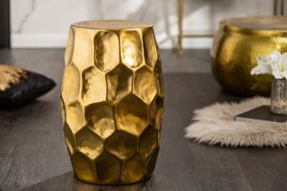 Stolík SIERRA GOLD  (Dizajnový malý stolík zlatý 30cm.)