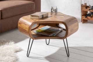 Stolík SPIN RETRO SMALL (Masívny konferenčný stolík do obývačky 60cm.)
