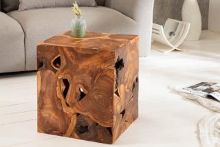 Stolík STUMP 40 (Dizajnový stolík alebo taburet z masívu 40cm.)