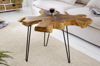 Stolík WILD NATURE 60 (Príručný stolík z masívu natural 60cm.)