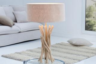 Stolová lampa CORA (Dizajnová stolová lampa s drevom 62cm.)