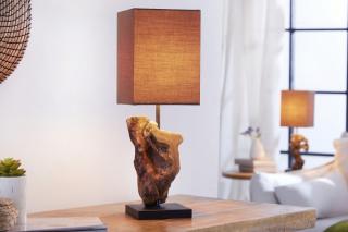 Stolová lampa ERAGON (Stolová malá lampa v dizajne s drevom.)
