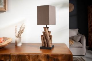 Stolová lampa HOLZ (Stolová malá lampa v dizajne s drevom.)