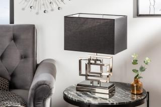 Stolová lampa LENORO SILVER (Dizajnová stolová lampa antracitová/strieborná.)