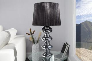 Stolová lampa MIA (Sizajnová stolová lampa čierna / strieborná 68cm.)