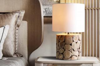 Stolová lampa Pure Nature (Dizajnová lampa na stôl s drevom 45cm.)