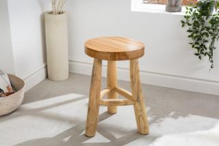 Taburet Bali 45 (Dizajnový drevený taburet z masívneho dreva 45cm.)