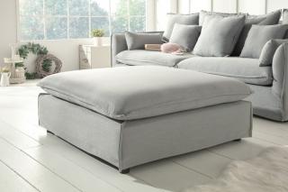 Taburet CLOUD LIGHT GREY (Dizajnový taburet na sedenie sivý 100cm.)