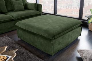 Taburet CLOUD SAMT GREEN (Dizajnový taburet zamatový tmavozelený 100cm.)