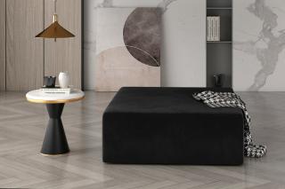 Taburet KELIM BLACK (Moderný hranatý taburet na sedenie čierny 83cm.)