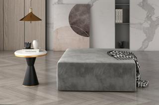 Taburet KELIM DARK GRAY (Moderný hranatý taburet na sedenie tmavošedý 83cm.)