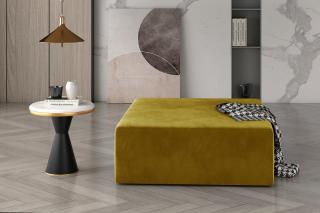 Taburet KELIM DARK MUSTARD (Moderný hranatý taburet na sedenie horčicovo žltý 83cm.)