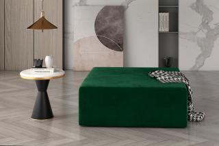 Taburet KELIM GREEN (Moderný hranatý taburet na sedenie zelený 83cm.)