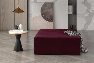 Taburet KELIM REDWINE (Moderný hranatý taburet na sedenie bordový 83cm.)