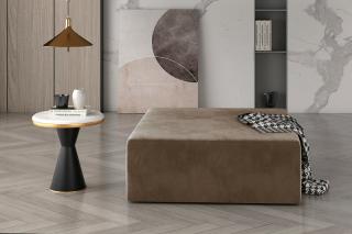 Taburet KELIM SAND (Moderný hranatý taburet na sedenie pieskový 83cm.)