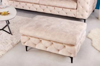 Taburet MODERN BAROCK STOOL CHAMPAGNE (Barokový dizajn taburet champagne 92cm.)