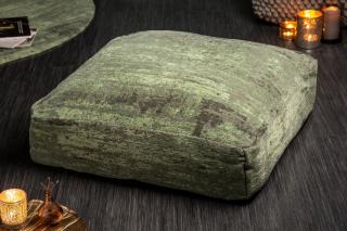 Taburet MORFEUS GREEN (Dizajnový taburet zelený-béžový 70cm.)