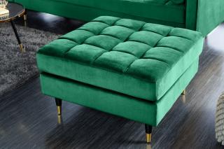 Taburet VELVET SMARAGD (Dizajnový taburet na sedenie smaragd zelená 80cm.)