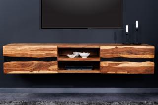 TV stolík Amareto Wall (Nástenný TV stolík z masívneho dreva 160cm.)