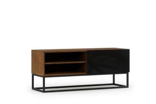 TV stolík AVORIO BLACK (Televízny stolík čierny lesk/dub artisan 120cm.)