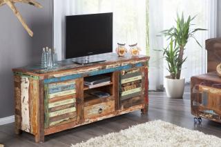 TV stolík JATAKAR (Exotický stolík pod televízor z masívneho dreva 150cm.)