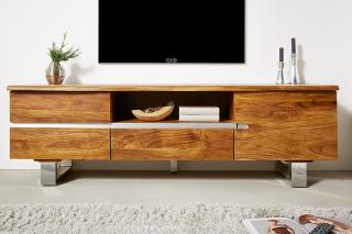 TV stolík MAMMUT AKAZZIE (TV stolík z masívneho akáciového dreva a kovu 160 cm.)