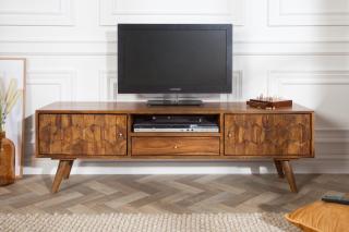 TV stolík MISTIC (Televízny stolík z masívneho dreva Sheesham 140cm.)