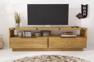 TV stolík PIRIN (TV stolík z masívu a kovu 150cm.)