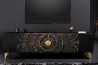 TV stolík SUNRISE (Dizajnový stolík pod TV z mangového dreva 180cm.)