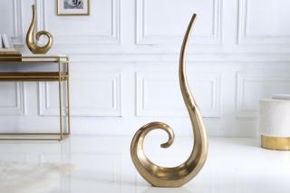 Váza DRIP GOLD (Dizajnová zlatá váza 106cm.)