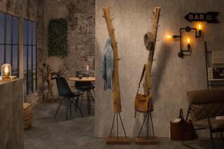 Vešiak HEMINGWAY STAND (Dizajnový vešiak na zem z masívneho dreva 90cm.)