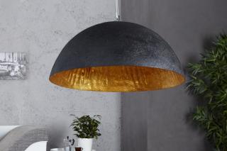 Závesná lampa GLOW BLACK GOLD 70 (Dizajnová závesná lampa čierna/zlatá 70cm.)