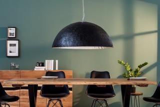 Závesná lampa GLOW BLACK SILVER 70 (Dizajnová závesná lampa čierna/strieborná 70cm.)