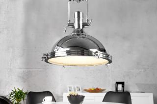 Závesná lampa INDUSTRIAL 40 CHROME (Dizajnové svietidlo v chróme priemer 40cm.)