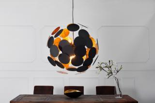 Závesná lampa INFOR BLACK (Závesná lampa čierna/zlatá 70cm.)