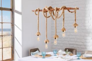 Závesná lampa KNOT (Dizajnová lampa z lán 88cm.)