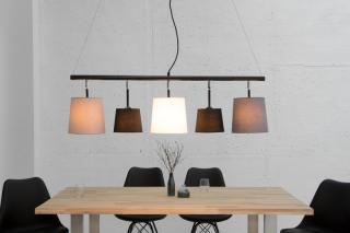Závesná lampa LEGAL 100 (Dizajnová závesná lampa biela/sivá/čierna.)