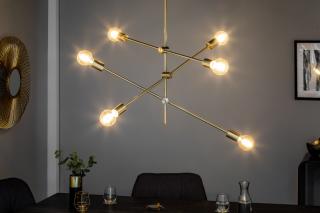 Závesná lampa VARIETY GOLD (Závesné svietidlo v zlatom prevedení.)