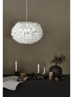Závesná lampa VITA EOS 45 (Dizajnová závesná lampa z peria biela 45cm.)