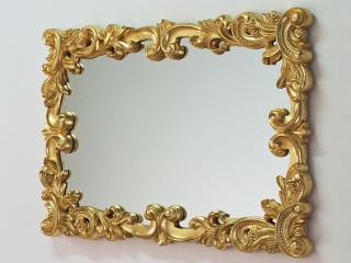 Zrkadlo BAROQUE BOOKLET GOLD (Dizajnové barokové zrkadlo zlaté 100x70cm.)